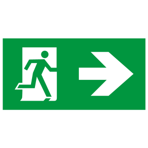 Пиктограмма ЭРА INFO-SSA-128 бэклит 259x128мм Человек-стрелка зеленая SSA-103