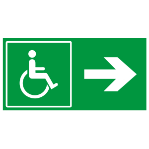 Пиктограмма ЭРА INFO-SSA-120 бэклит 259x128мм МГН/стрелка вправо SSA-103