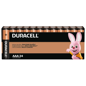 Батарейки Duracell 1024887 ААА алкалиновые 1,5v 24 шт. LR03-24BL BASIC (24/288/34560)
