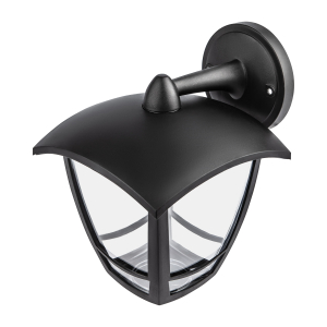 Садово-парковый светильник ЭРА «Дели 2» ДБУ 07-8-002 черный 4-гранный настенный IP44 светодиодный 8Вт 3000K