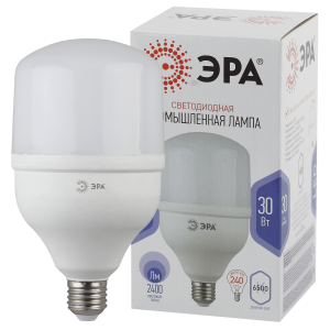 Лампа светодиодная POWER ЭРА STD LED T100-30W-6500-E27 30Вт колокол холодный дневной свет Е27