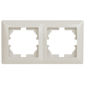 Рамка для розеток и выключателей Intro Solo 4-502-02 на 2 поста, СУ, слоновая кость