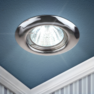 Светильник встраиваемый штампованный ЭРА ST3 CH под лампу MR16 GU5.3 хром