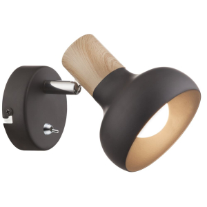 Светильник настенно-потолочный спот Rivoli Lorrany 7053-701 1 х Е14 40 Вт поворотный с выключателем