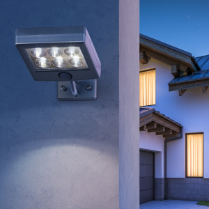 Светильник уличный ЭРА ERAFS024-07 настенный с датчиком движения c выносной солнечной батареей 6LED 150lm