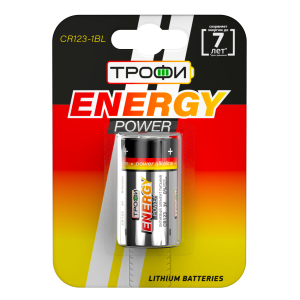 Батарейки Трофи CR123-1BL ENERGY POWER Lithium (10/100/8400)