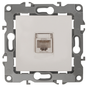 Розетка ЭРА Серия 12 12-3107-02 информационная RJ45 IP20 слоновая кость