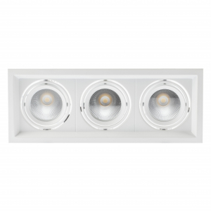 Светильник светодиодный встраиваемый Даунлайт ЭРА SKD-13-36-40K-W09 3х9Вт 4000K 3240Лм 320х130х100 5 лет гарантии