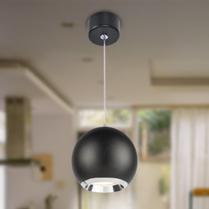 Светильник подвесной ЭРА PL32 BK/CH под лампу MR16 GU10 черный/хром