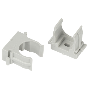 Крепеж-клипса ЭРА CLIP-20-G-MP для трубы прямой монтаж серая d20мм 100шт