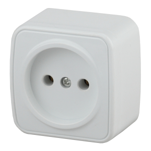 Розетка Intro Polo 3-201-01 2P 16А-250В IP20 ОУ белый