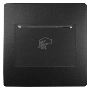 Накладка на карточный выключатель ЭРА Серия 12 12-6201-05 на 12-4105-99, антрацит