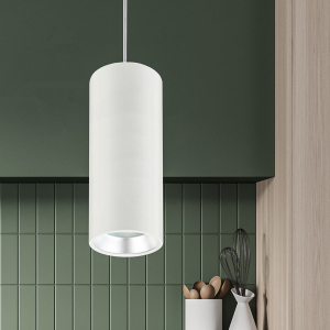 Светильник подвесной ЭРА PL12 GX53 WH/SL под лампу GX53 белый/серебро