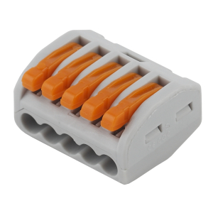 Клемма ЭРА NO-222-24 серия 415 с рычагом 5 отверстий 0.08-2.5мм2 упаковка 2 шт