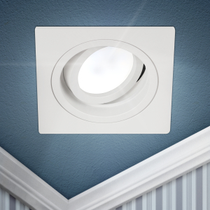 Светильник встраиваемый алюминиевый ЭРА KL85 WH под лампу MR16 GU5.3 белый