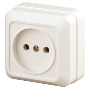 Розетка Intro Quadro 2-201-02 без заземления 2P 16А-250В IP20 ОУ слоновая кость