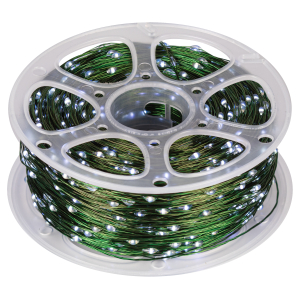 Светодиодная новогодняя гирлянда ЭРА POWER ENIN-2000W Нить холодный свет 200 м 2000 microled IP44 220В