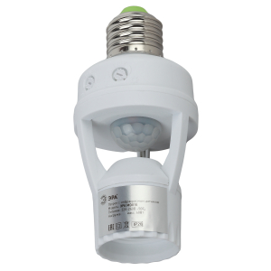 Датчик движения ЭРА MD 015 белый E27 60Вт 360° 6м IP20