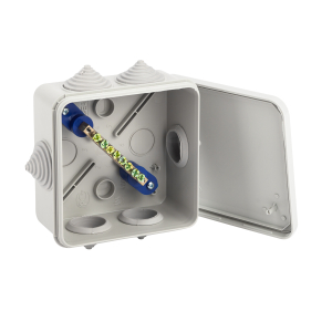 Коробка уравнивания потенциалов ЭРА KUPR-100-100-50 серая 100х100х50мм, шина 6х9, 8 групп IP55