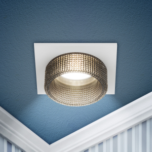 Светильник встраиваемый декоративный ЭРА DK110 WH/GR под лампу MR16 GU5.3 белый/серый