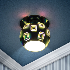 Светильник встраиваемый декоративный ЭРА DK88-2 под лампу G9 серебро/мультиколор