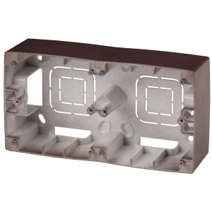 12-6102-13 ЭРА Коробка наклад. монтажа 2 поста, Эра12, бронза (10/100/1200)