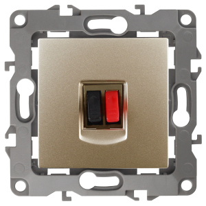 Розетка ЭРА Серия 12 12-3111-04 аудио IP20 шампань