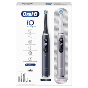 Набор электрических зубных щеток ORAL-B iO Series 9 Duo/iOM9d.2J2.2AD BK/RQ 2 шт черная, розовая