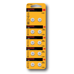 Батарейки Kodak AG4 (377) LR626, LR66 [KAG4-10] MAX Button Cell (100/1000/98000)