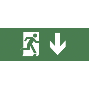 Самоклеящаяся этикетка ЭРА INFO-DBA-003 200х60мм  Фигура/стрелка вниз  DBA