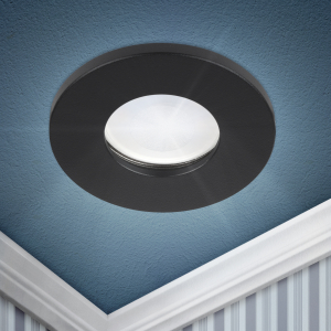 Встраиваемый светильник влагозащищенный ЭРА WR3 BK под лампу MR16 GU5.3 IP44 черный