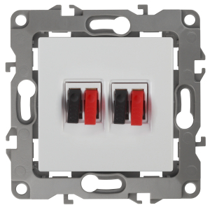 Розетка ЭРА Серия 12 12-3112-01 аудио двойная IP20 белый