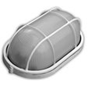 Светильник ЭРА НБП 04-60-002 Акватермо алюминий/стекло решетка IP54 E27 max 60Вт 212х105 овал белый