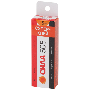 Супер-клей СИЛА 505-6 6 г пластик туба в коробке