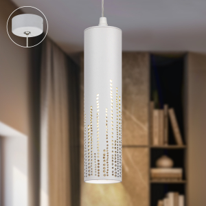 Светильник подвесной (подвес) ЭРА PL26 WH MR16 GU10 потолочный цилиндр белый