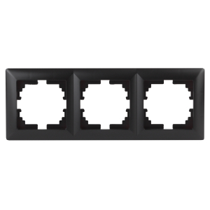 Рамка для розеток и выключателей Intro Solo 4-503-05 на 3 поста, СУ, Solo, антрацит