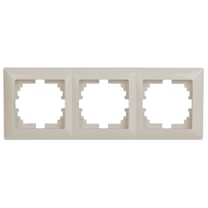 Рамка для розеток и выключателей Intro Solo 4-503-02 на 3 поста, СУ, слоновая кость