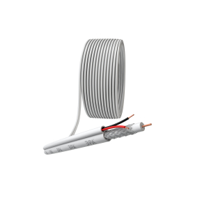 Кабель для аналогового видеонаблюдения ЭРА ККСВ-2x0,5 мм бухта 200 метров, белый