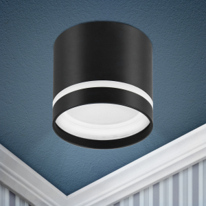 Светильник накладной ЭРА OL9 GX53 BK/WH под лампу GX53 черный/белый