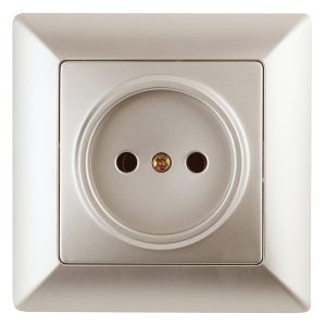 Розетка Intro Solo 4-201-04 2P 16А-250В СУ шампань
