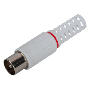 Разъем ЭРА R-TV04 штекер TV без пайки цвет белый упаковка 100 шт