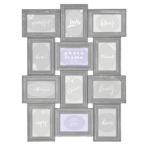 Innova PI09961 Ф/рамка 12 фото, 12x 10*15cm  Maggiore Brushed , серый, пластик (6/72)