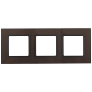 14-5103-13 ЭРА Рамка на 3 поста, стекло, Эра Elegance, бронза+антр (5/25/750)