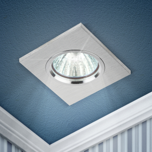 Светильник встраиваемый алюминиевый ЭРА KL57 SL под лампу MR16 GU5.3 серебро