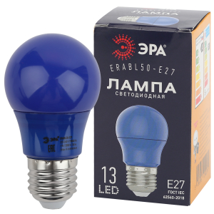 Лампа светодиодная ЭРА STD ERABL50-E27 3Вт груша синий для белт-лайт Е27