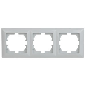 Рамка для розеток и выключателей Intro Solo 4-503-01 на 3 поста, СУ, белый