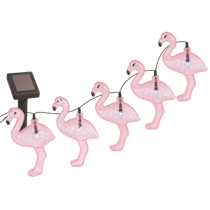 ERADG012-07 ЭРА Садовая гирлянда 10 подсвечиваемых  светодиодами фламинго.Общая длина от солнечной п