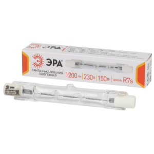 Лампа галогенная ЭРА J78-150W-R7s-230V R7s 150Вт трубка теплый белый свет