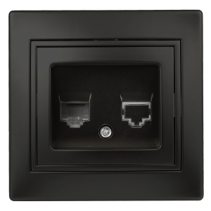 Розетка Intro Plano 1-303-05 информационная RJ45 IP20 СУ антрацит