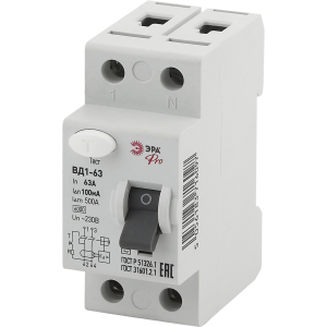 УЗО ЭРА PRO NO-902-31 ВД1-63 2P 63А 100мА